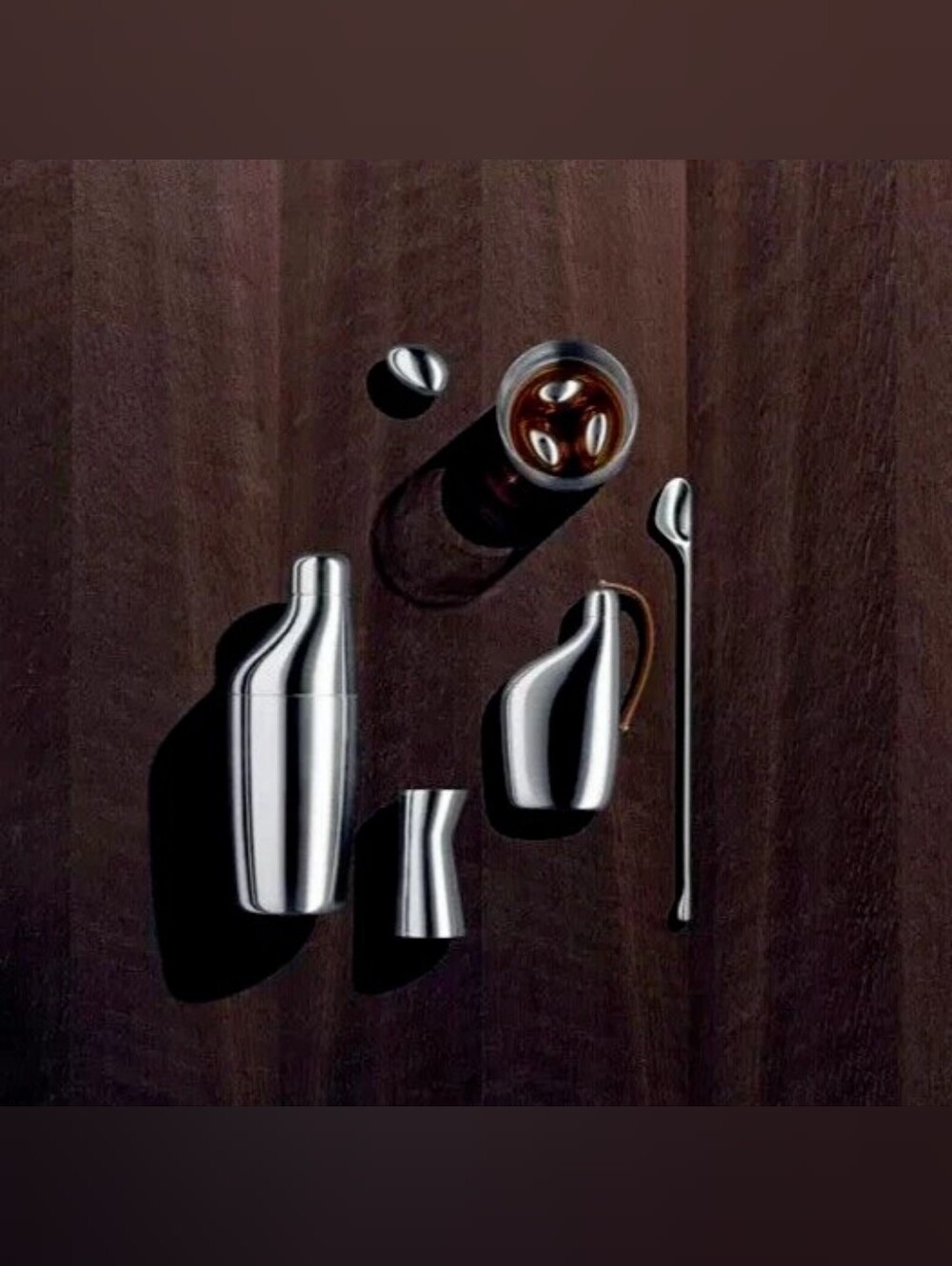Georg JensenSky Cocktail Set - Shaker, Stirring Spoon and Jigger, 3 Piece